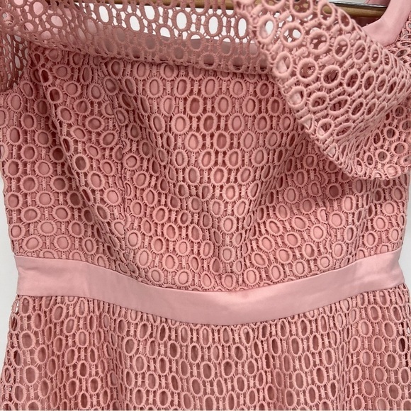 Bardot Eyelet Off The Shoulder Derby Dress in Light Pink - Picture 5 of 16